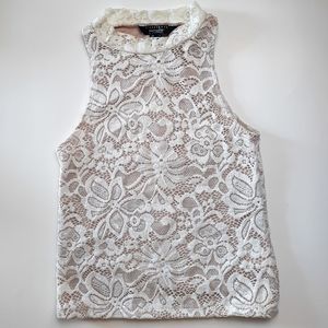 Streetwear Society White Lace Cropped Top